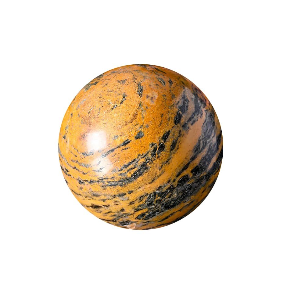 DGHIHZDHO Crystal Tiger Pattern Ball Stone Polished Home Desk Decoration Feng Shui Ball Crafts Ornaments,60~70mm