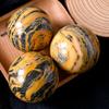 DGHIHZDHO Crystal Tiger Pattern Ball Stone Polished Home Desk Decoration Feng Shui Ball Crafts Ornaments,60~70mm view 4