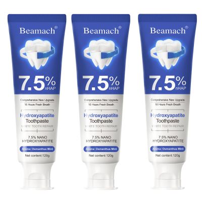 7.5% Hydroxyapatite Toothpaste Nano Hydroxyapatite Whitening Toothpaste for Enamel Protection & Tooth Strengthening, Fluoride-Free Probiotic Formula with Gentle Mint Flavor & Fresh Breath (3)