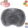 2026 New Silicone Massage Bath Mat,Silicone Shower Foot Scrubber Mat,Hands-Free Silicones Foot Scrubber Mats Back Scrubber Massage Pad with Non-Slip Suction Cups Suction Cups and Drain Hole (Gray) view 1