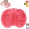 2026 New Silicone Massage Bath Mat,Silicone Shower Foot Scrubber Mat,Hands-Free Silicones Foot Scrubber Mats Back Scrubber Massage Pad with Non-Slip Suction Cups Suction Cups and Drain Hole (Pink) view 1