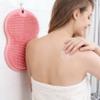 2026 New Silicone Massage Bath Mat,Silicone Shower Foot Scrubber Mat,Hands-Free Silicones Foot Scrubber Mats Back Scrubber Massage Pad with Non-Slip Suction Cups Suction Cups and Drain Hole (Pink) view 4