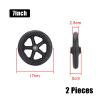 1/2pcs 6/7/8 Inch Wheel Replacement for Wheelchairs Rollator Walkers Chair Rubber Wheels Castor Solid(2PCS 7inch Black) view 2