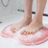 2026 New Silicone Massage Bath Mat,Silicone Shower Foot Scrubber Mat,Hands-Free Silicones Foot Scrubber Mats Back Scrubber Massage Pad with Non-Slip Suction Cups Suction Cups and Drain Hole (Blue) view 4