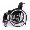Lightweight All-Terrain Ultra Sports Wheelchair Foldable Adjustable Footrest and Seat Height, Handbrakes,Suitable for Teenagers, Adults, Seniors(Purple,Seat Width 40cm/15.7in) view 2