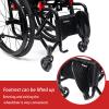 Lightweight All-Terrain Ultra Sports Wheelchair Foldable Adjustable Footrest and Seat Height, Handbrakes,Suitable for Teenagers, Adults, Seniors(Purple,Seat Width 40cm/15.7in) view 4