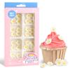 Edible Flowers Cake Decorations 32 Count White Blossoms Royal Icing Decorations Daisy Sugar Wedding Flowers for Baking Cupcakes Ice Cream Waffles Cookies Birthday Cake view 1