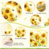 Pickmesh 250 Pcs Sunflower Party Supplies Decorations Serve 50 Sunflower Disposable Paper Plates Napkins and Cups Tableware Set for Floral Birthday Wedding Bridal Shower Baby Shower Tea Party Supplies view 3