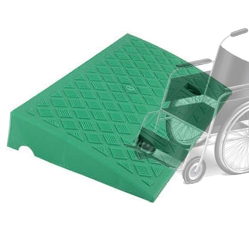 Portable Non-Slip Wheelchair Ramp - 5" & 4" Curb Ramp for Scooters, Driveway & Garage Entry - Durable Plastic Threshold Ramp for Easy Access & Enhanced Mobility