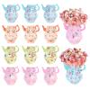 12Pcs Tea Party Decorations Floral Teapot Centerpiece for Floral Tea Themed Birthday Party Flower Vase Boxes Centerpiece for Wedding Anniversaries Supplies Mother's Day Gift view 1