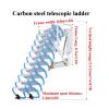 Extension Ladder Wall Mounted Attic Stairs Load 300kg/660lb Pull Down Attic Ladder for Decor House Anti-Slip Folding(3.25-3.5m/9.8-11.4ft) view 2