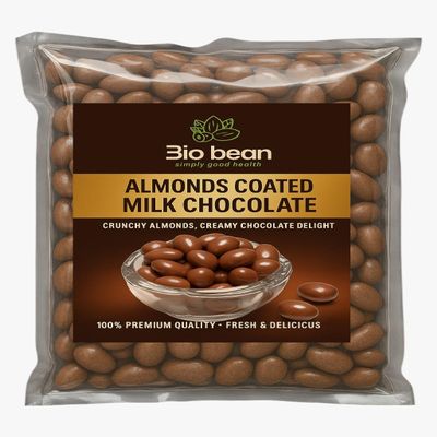 PGM DISTRIBUTORS Milk Chocolate Covered Almonds, Whole Dry Roasted, 2.20 Pound Bulk Pack, Oval Shape, for Office, Snacking, Gifting