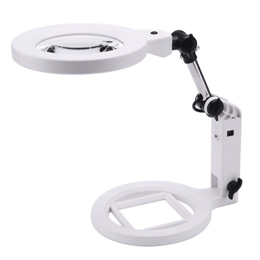 YMGSCC Belt with Light Source with Magnifier Old Reading Folding Base with Scale for Manual Repair