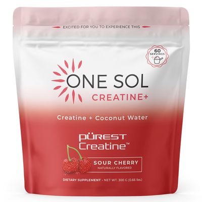 One Sol Women's Creatine for Muscle & Recovery, Sour Cherry, 60 Servings