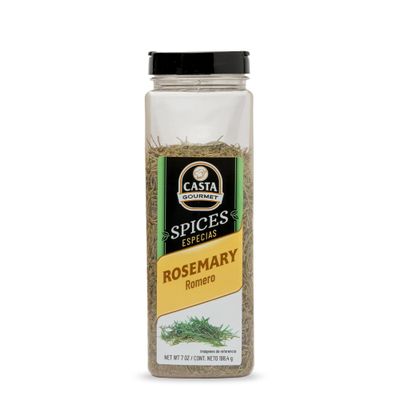 Casta Gourmet Dried Rosemary Premium Whole Romero Leaves for Cooking, Seasoning, Roasting & Mediterranean Dishes Aromatic Herb 7 oz