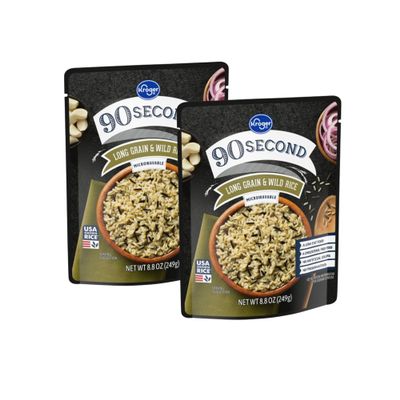 90 Second Microwavable Long Grain & Wild Rice 8.8 oz Pack Of 2