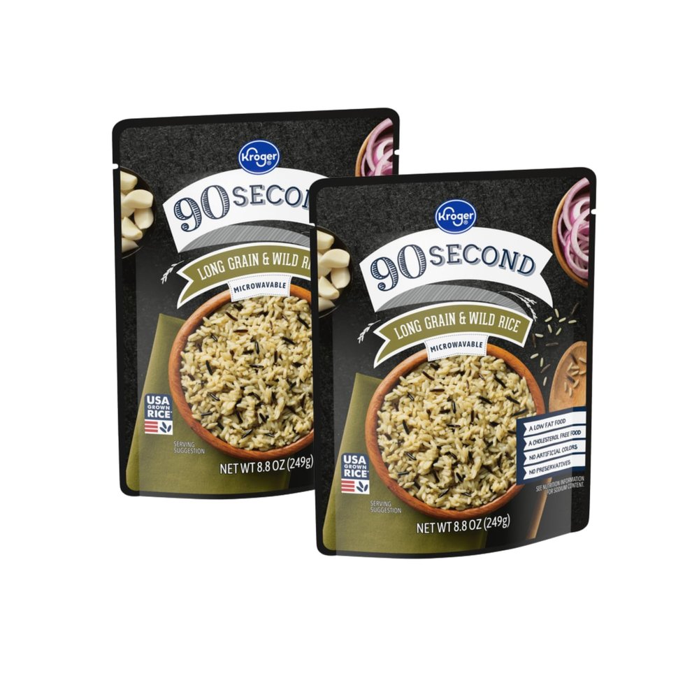90 Second Microwavable Long Grain & Wild Rice 8.8 oz Pack Of 2