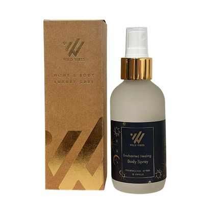 Wild Vibes Enchanted Healing (Frankincense) Body & Room Spray - Aromatherapy for Balance, Cleansing & Meditation with Frankincense Essential Oil. Body, Room & Linen Safe 4oz