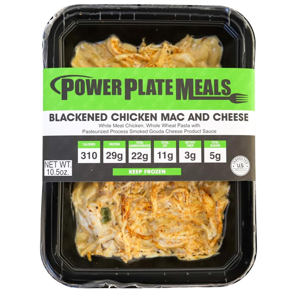 Power Plate Meals - 6 Pack of Blackened Chicken Mac and Cheese. 10.5 oz each
