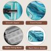 Abstract Blue Green Marble Pattern Pill Organizer Travel Medicine Case with Zipper Daily Vitamin Storage Bag Portable 8 Slot Weekly Pill Box Supplement Holder for Home Office Gym Travel view 4