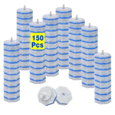 2X Cleaning Power Upgrade Formula Toilet Bowl Refills, Fits for Clorox, 150 Count Disposable Toilet Brush Refills - No Falling Apart, Fits Most Brand Brushes for Bathroom Cleaning