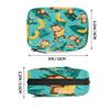 Cute Monkeys Banana Palm Leaf Pill Organizer Travel Medicine Case with Zipper Daily Vitamin Storage Bag Portable 8 Slot Weekly Pill Box Supplement Holder for Home Office Gym Travel view 2