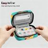 Cute Monkeys Banana Palm Leaf Pill Organizer Travel Medicine Case with Zipper Daily Vitamin Storage Bag Portable 8 Slot Weekly Pill Box Supplement Holder for Home Office Gym Travel view 3