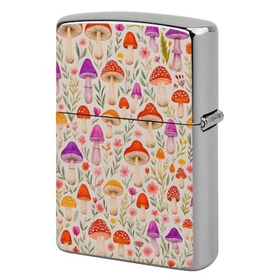 CASOWAT Watercolor Mushroom Pattern Lighter Case - Cool Novelty Lighter Cover for Men, Father, Boyfriend, Husband | Everyday Carry Gift for Outdoor Hiking & Camping