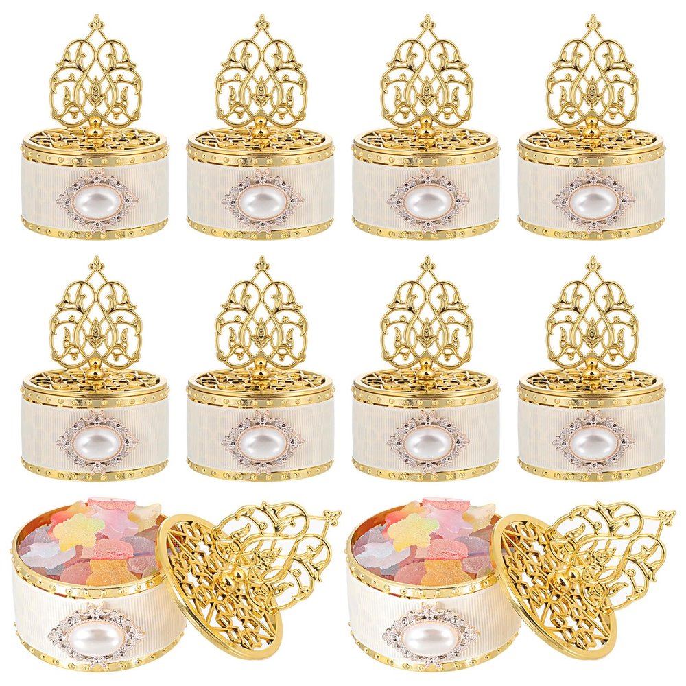 TIDTALEO 12Pcs Plastic Candy Boxes Party Favor Containers Wedding Candy Storage Boxes with Lid for Shower and Celebration Wrapping