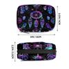 Fantasy Dreamcatchers Feather Pill Organizer Travel Medicine Case with Zipper Daily Vitamin Storage Bag Portable 8 Slot Weekly Pill Box Supplement Holder for Home Office Gym Travel view 2