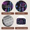 Fantasy Dreamcatchers Feather Pill Organizer Travel Medicine Case with Zipper Daily Vitamin Storage Bag Portable 8 Slot Weekly Pill Box Supplement Holder for Home Office Gym Travel view 4