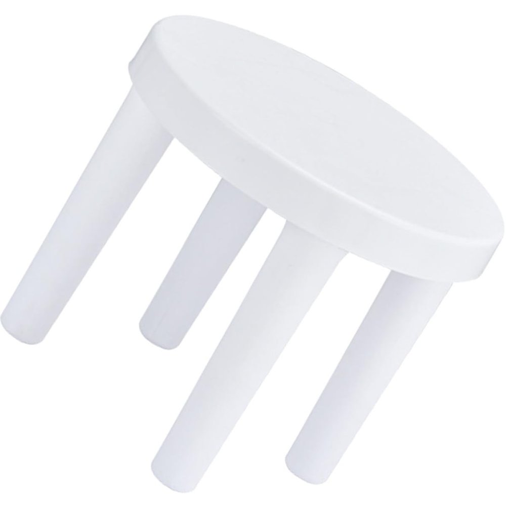 OSOLADY Three-Legged Stool Non-Slip Thickened Round Footstool 25Cm X 21Cm S Bathroom and Living Room Step Stool Anti-Skid Seat