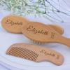 3pcs Personalized Wooden Brush and Comb Set, Custom Baby Brush with Engraved Name, Baby Shower/New Mom/Newborn Gift view 2