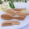 3pcs Personalized Wooden Brush and Comb Set, Custom Baby Brush with Engraved Name, Baby Shower/New Mom/Newborn Gift view 4