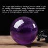 AEVHBAMXN Quartz Amethyst Ball,Crystal Gemstone Sphere with Stand,Home Decoration Fengshui Divination for Art Decor,80mm view 2