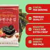 Kims Table Roasted Seaweed Snack Korean Seasoned Spicy Seaweed Sheets, Light & Crispy, Healthy Low Calorie Gluten Free Vegan Snack, 6 Convenient Packs (0.14oz Each) (Sriracha) view 3