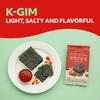 Kims Table Roasted Seaweed Snack Korean Seasoned Spicy Seaweed Sheets, Light & Crispy, Healthy Low Calorie Gluten Free Vegan Snack, 6 Convenient Packs (0.14oz Each) (Sriracha) view 4