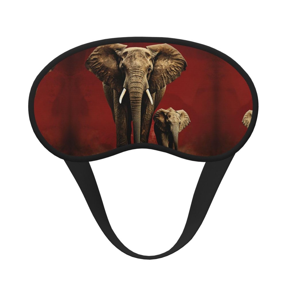 an Elephant Eye Mask for Sleeping Soft Satin Sleep Shade Cover Blindfold with Elastic Strap Travel Nap Blackout Eye Shade Cover for Women Men