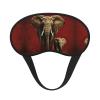 an Elephant Eye Mask for Sleeping Soft Satin Sleep Shade Cover Blindfold with Elastic Strap Travel Nap Blackout Eye Shade Cover for Women Men view 1