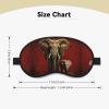 an Elephant Eye Mask for Sleeping Soft Satin Sleep Shade Cover Blindfold with Elastic Strap Travel Nap Blackout Eye Shade Cover for Women Men view 3