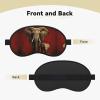 an Elephant Eye Mask for Sleeping Soft Satin Sleep Shade Cover Blindfold with Elastic Strap Travel Nap Blackout Eye Shade Cover for Women Men view 4
