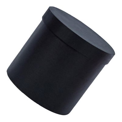 Abaodam Round Bouquet Paperboard Flower Box with Lid, Mini Floral Cylinder Packaging Bucket for Wedding and Bouquet Arrangements, Black Wrapping Supplies