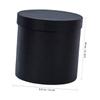 Abaodam Round Bouquet Paperboard Flower Box with Lid, Mini Floral Cylinder Packaging Bucket for Wedding and Bouquet Arrangements, Black Wrapping Supplies view 2