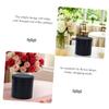 Abaodam Round Bouquet Paperboard Flower Box with Lid, Mini Floral Cylinder Packaging Bucket for Wedding and Bouquet Arrangements, Black Wrapping Supplies view 3