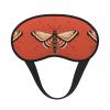 Black Striped Moth Eye Mask for Sleeping Soft Satin Sleep Shade Cover Blindfold with Elastic Strap Travel Nap Blackout Eye Shade Cover for Women Men view 1