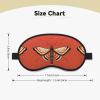 Black Striped Moth Eye Mask for Sleeping Soft Satin Sleep Shade Cover Blindfold with Elastic Strap Travel Nap Blackout Eye Shade Cover for Women Men view 3