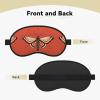 Black Striped Moth Eye Mask for Sleeping Soft Satin Sleep Shade Cover Blindfold with Elastic Strap Travel Nap Blackout Eye Shade Cover for Women Men view 4