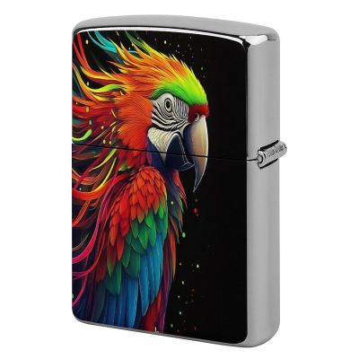 CASOWAT Colorful Parrot Lighter Case - Cool Novelty Lighter Cover for Men, Father, Boyfriend, Husband | Everyday Carry Gift for Outdoor Hiking & Camping