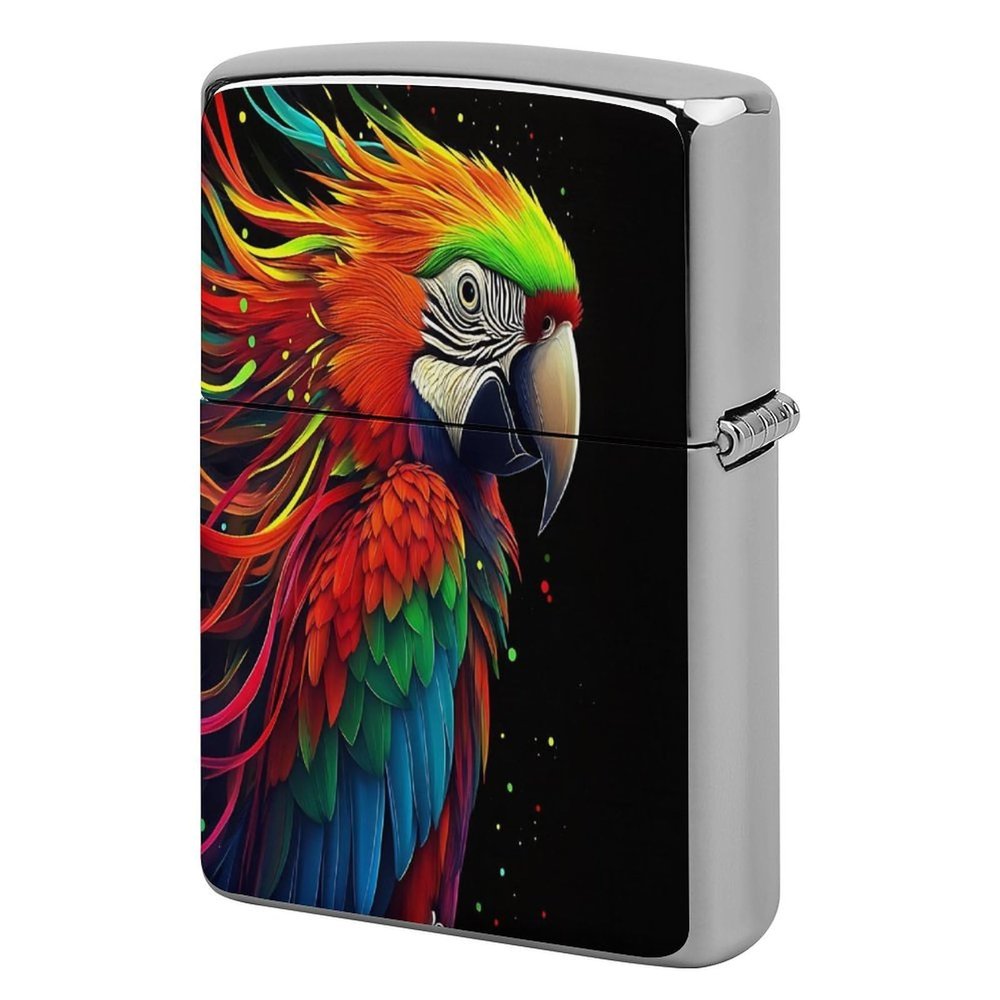 CASOWAT Colorful Parrot Lighter Case - Cool Novelty Lighter Cover for Men, Father, Boyfriend, Husband | Everyday Carry Gift for Outdoor Hiking & Camping