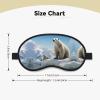 Polar Bear Penguin Eye Mask for Sleeping Soft Satin Sleep Shade Cover Blindfold with Elastic Strap Travel Nap Blackout Eye Shade Cover for Women Men view 3